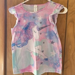 Sz 14 - Children's Place - Unicorn Galaxy Sleep Top